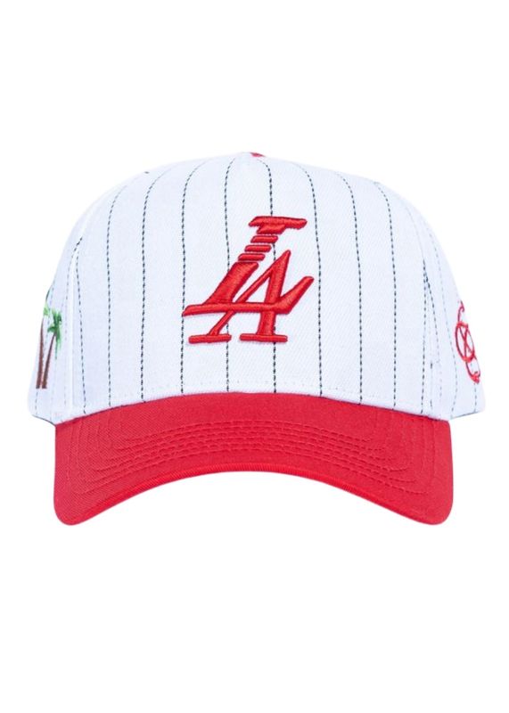 PARADISE LA PINSTRIPE (RED) SNAPBACK