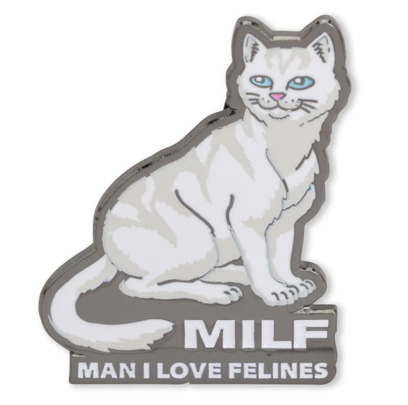 MAN I LOVE FELINES PIN (MULTI)