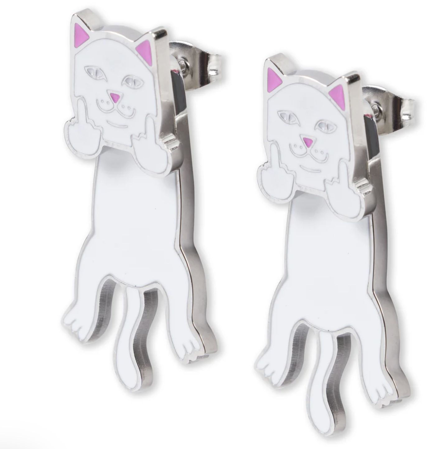 RIPNDIP NAUGHTY NERM EARRING SET (WHITE)
