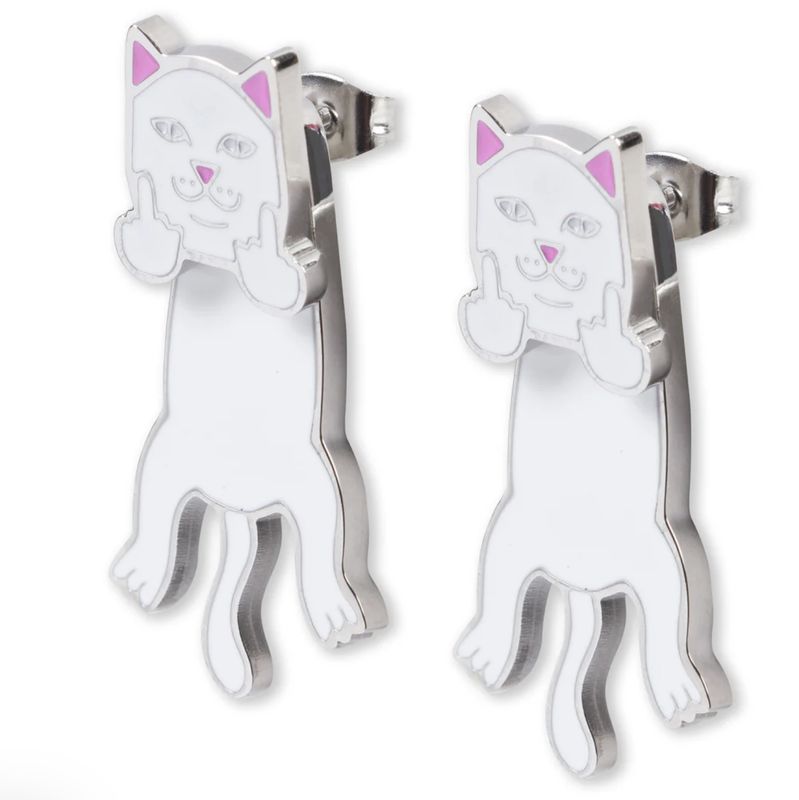 NAUGHTY NERM EARRING SET (WHITE)