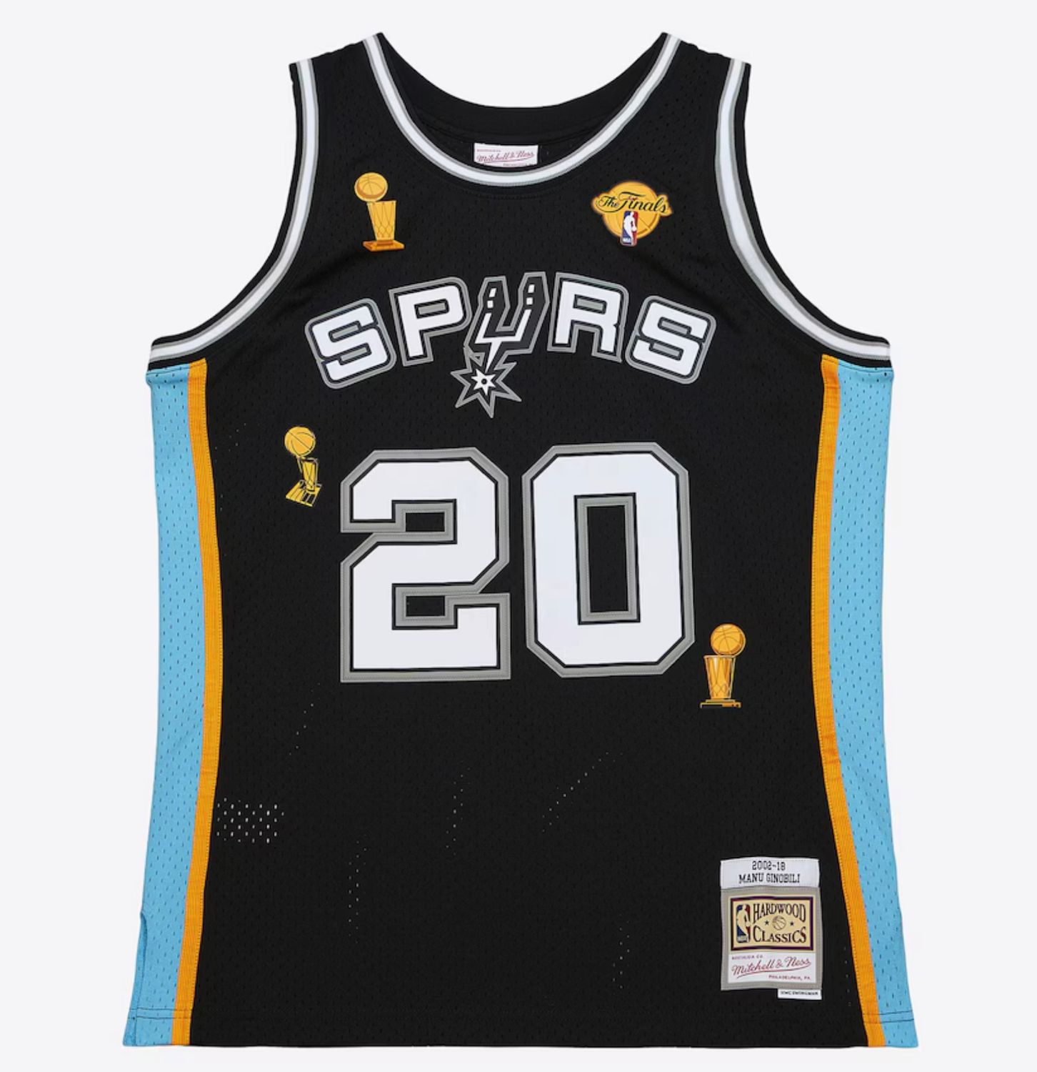 NBA NUMBER RETIREMENT JERSEY SPURS 2002 MANU GINOBILI