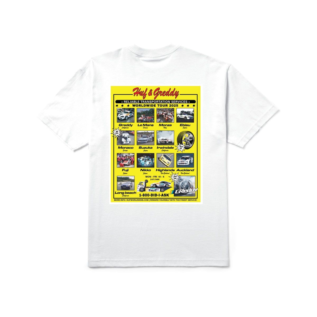 HUF X GREDDY TOUR TEE