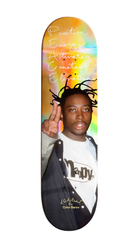 COLOR BARS P.E.A.C.E. SKATEBOARD