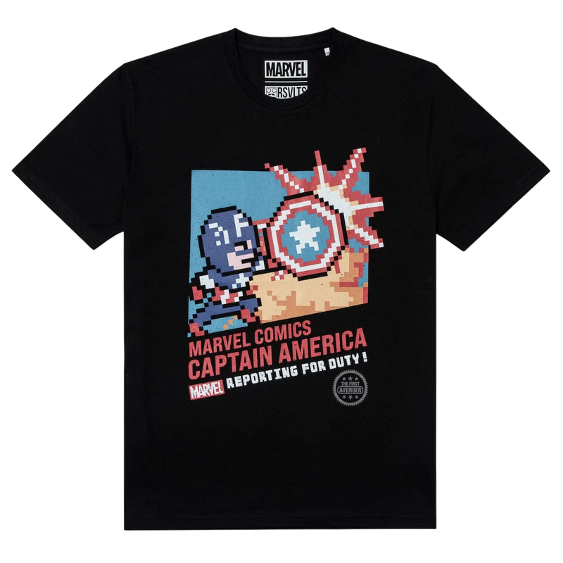 RSVLTS Captain America "Pixel Patriot" Tee
