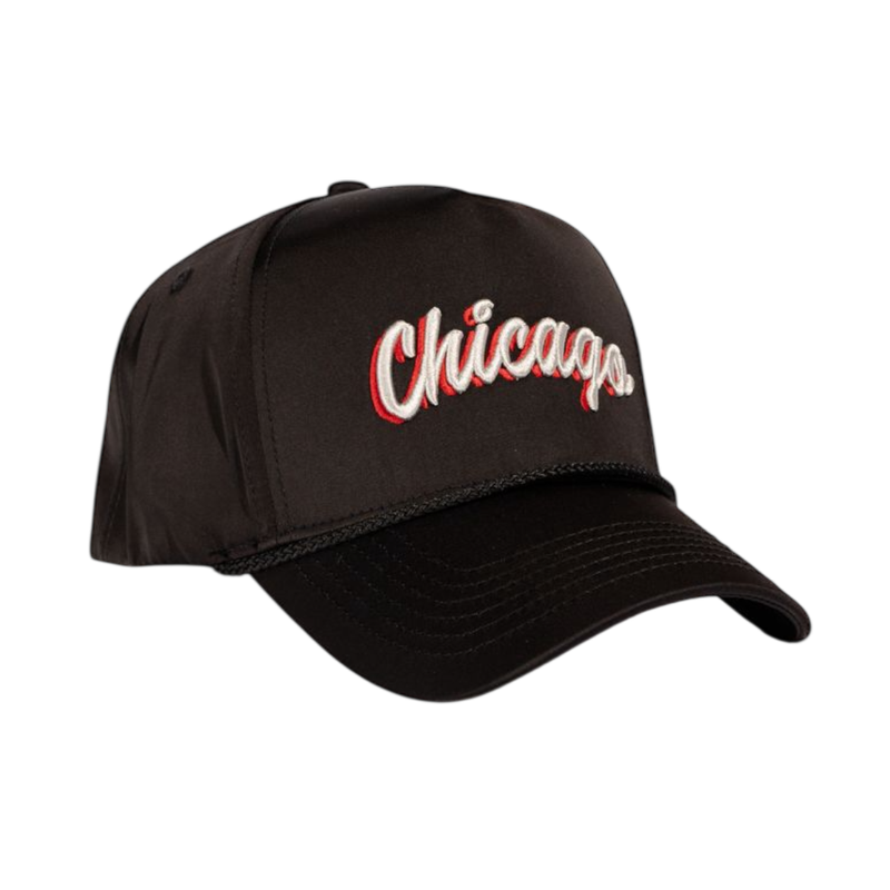 CHICAGO SOUVENIR BLACK SATIN