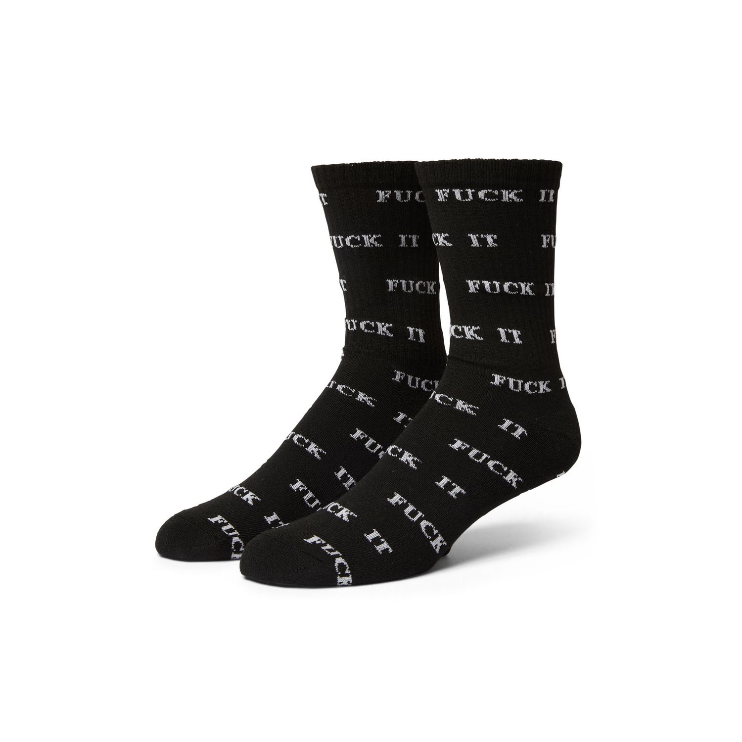 FUCK IT GLOW SOCKS - BLACK