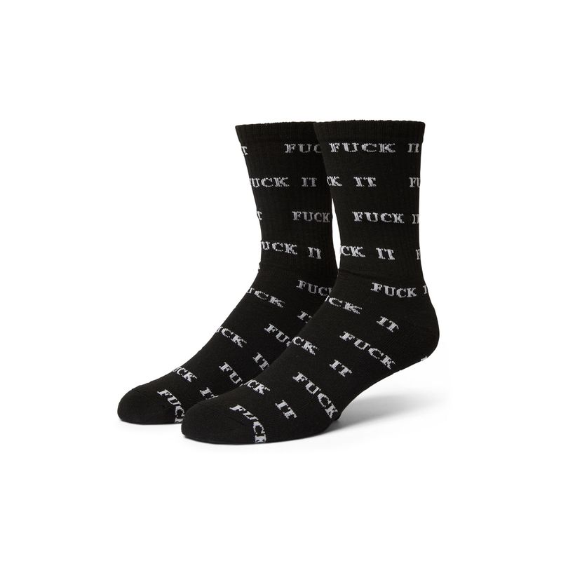 FUCK IT GLOW SOCKS - BLACK