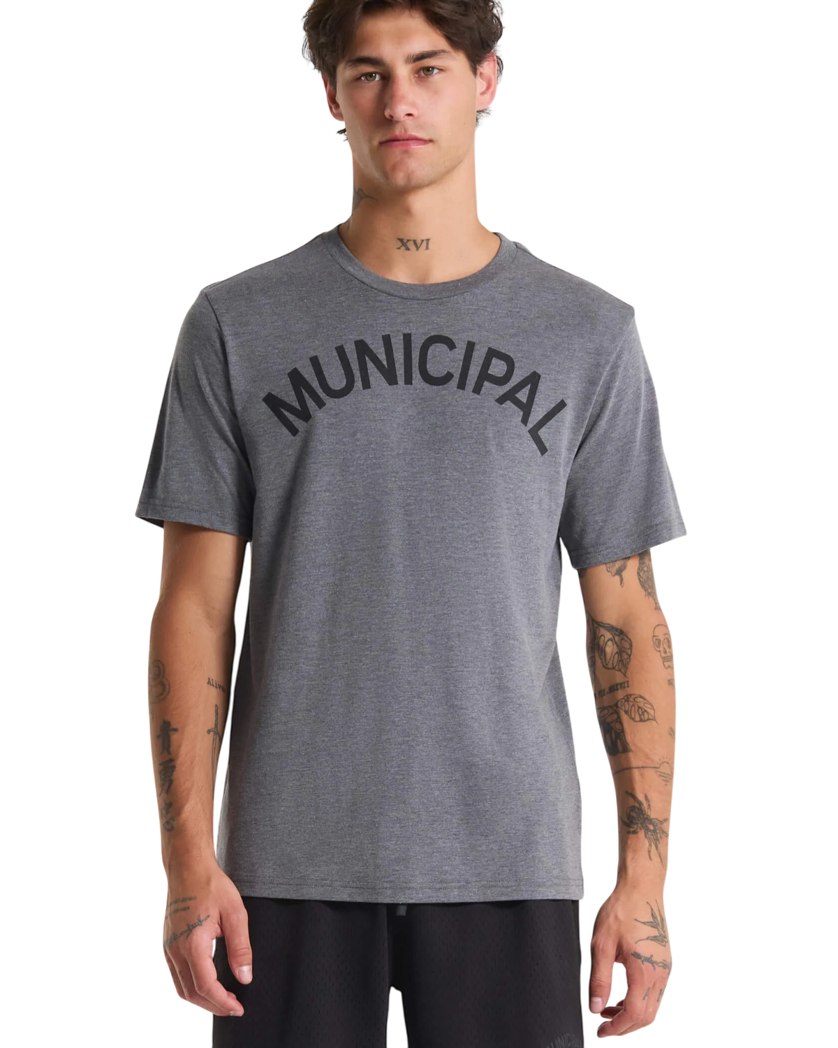 MUNICIPAL M. OG Super Blend T-Shirt Charcoal Heather/Black