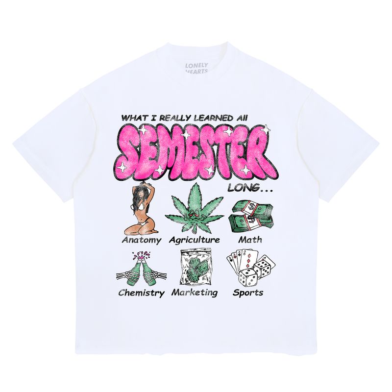 Lonely Hearts Club What I Learned All Semester Premium T-Shirt