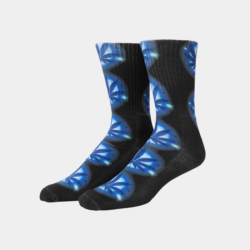 HUF AIRBRUSH DIGITAL PLANTLIFE SOCK - BLACK/BLUE