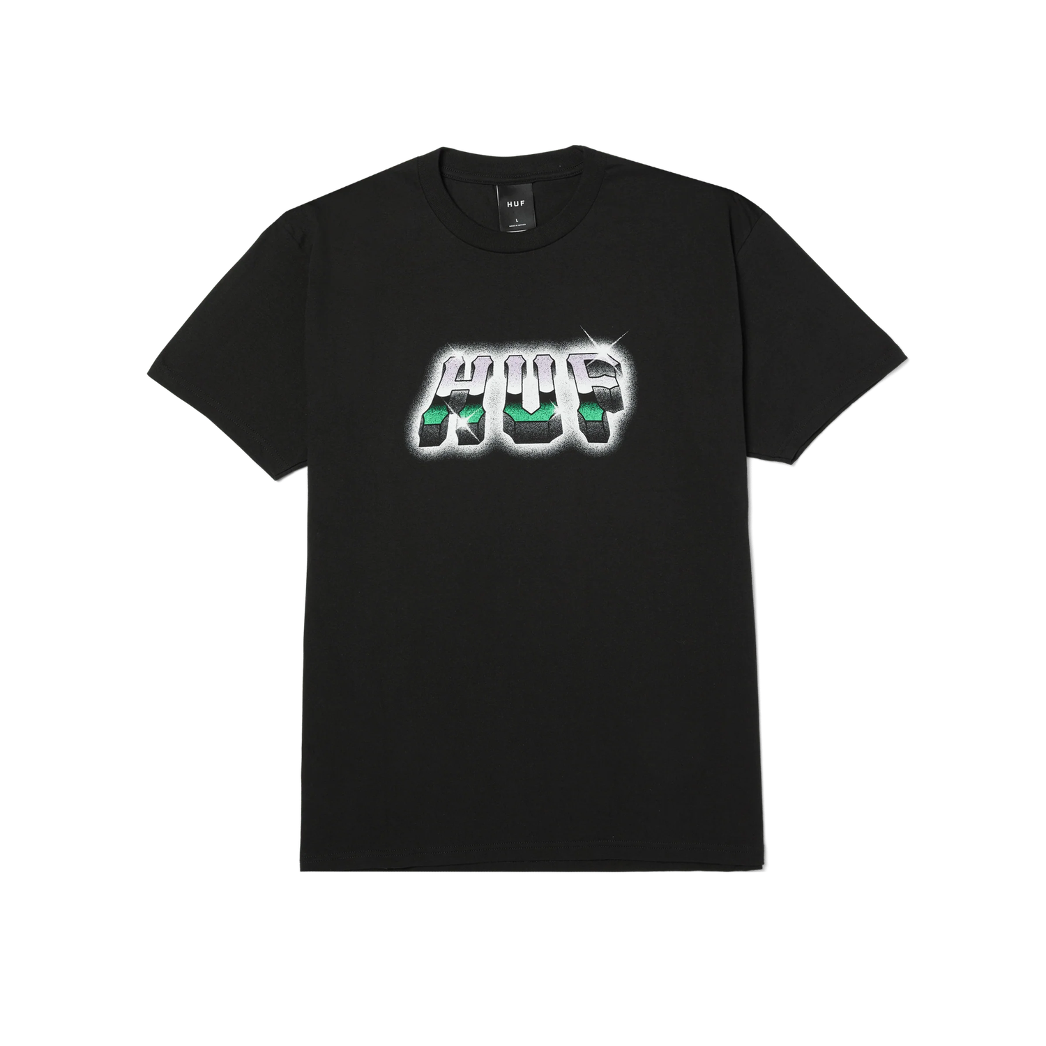 HUF CHROME GRIT S/S TEE - BLACK
