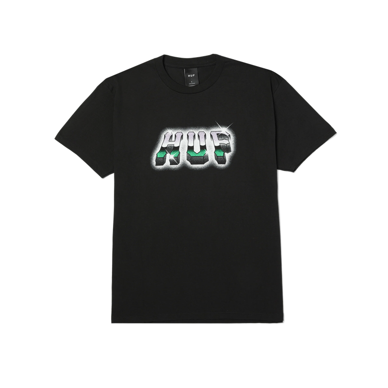 HUF CHROME GRIT S/S TEE - BLACK