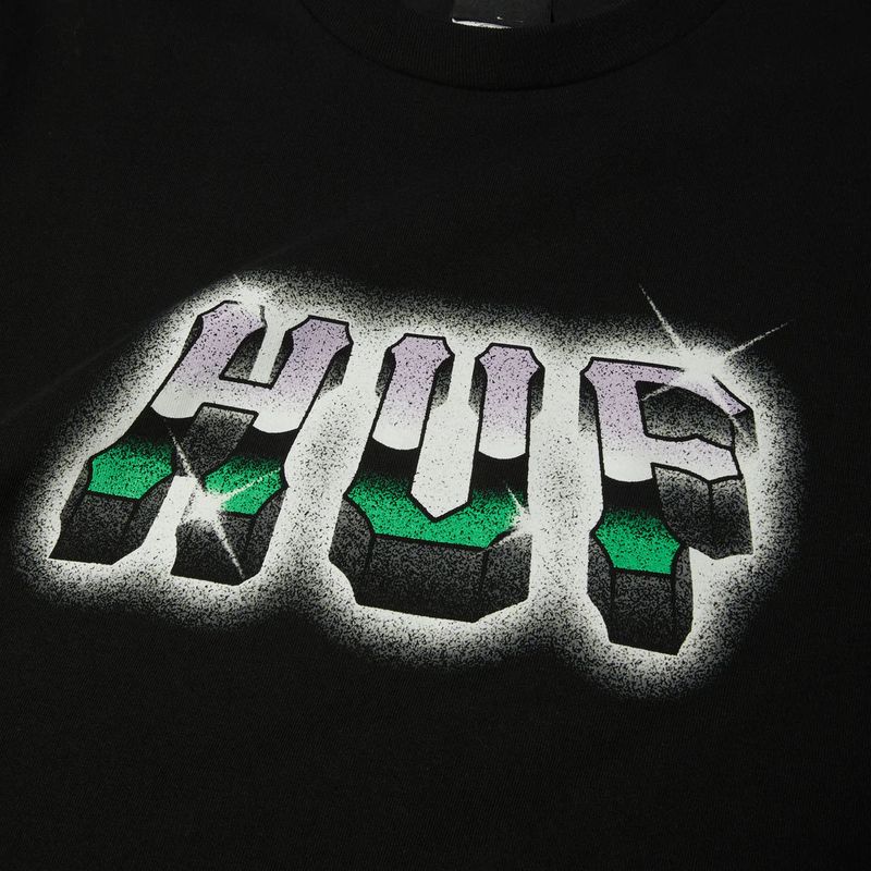 HUF CHROME GRIT S/S TEE - BLACK