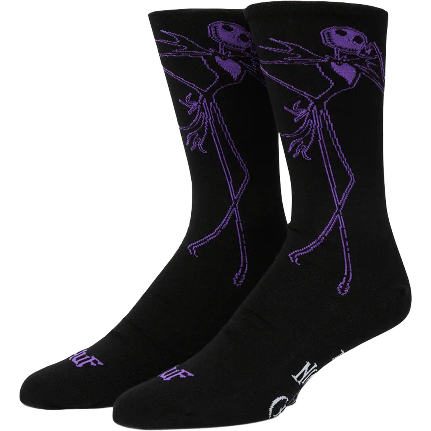 HUF JACK SKELLINGTON CREW SOCK - BLACK