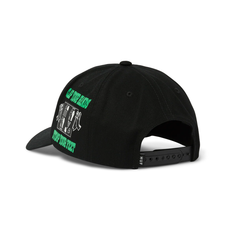 HUF EVERYBODY GET LOOSE SNAPBACK - BLACK