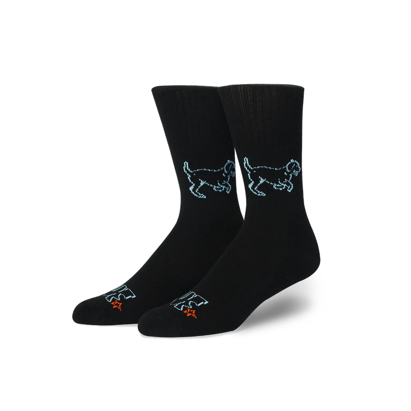 HUF FETCH CREW SOCK - BLACK