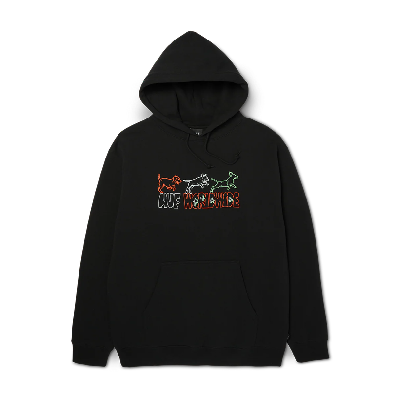 HUF FETCH PULLOVER HOODIE - BLACK