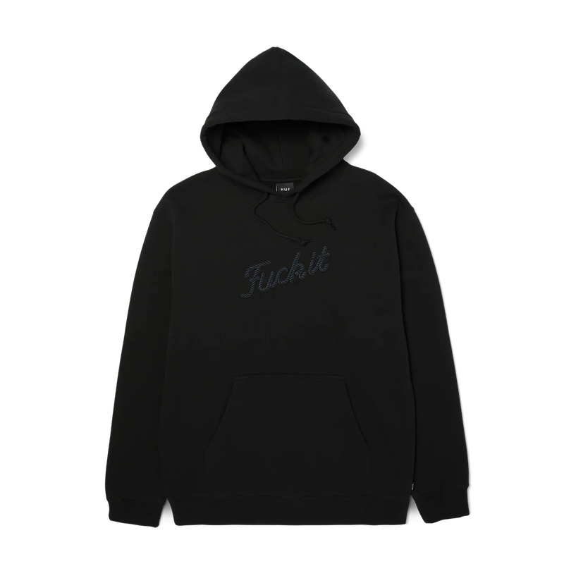 HUF LASSO PULLOVER HOODIE - BLACK