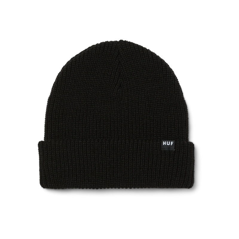HUF USUAL CUFF BEANIE - BLACK