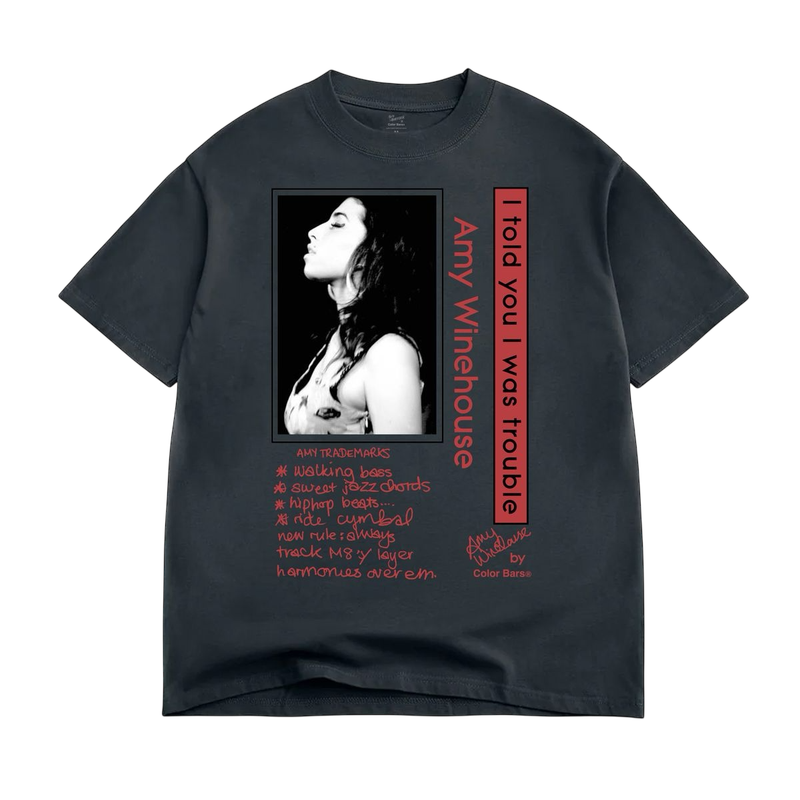 COLOR BARS TROUBLE TEE - VINTAGE BLACK