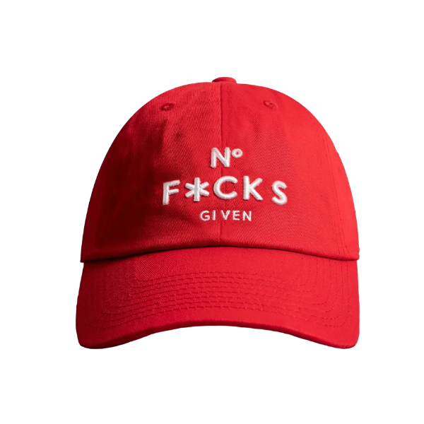 NO F*CKS GIVEN RELAXED FIT HAT - RED