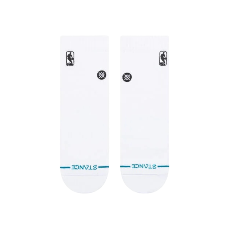 STANCE NBA LOGOMAN QUARTER SOCKS - WHITE