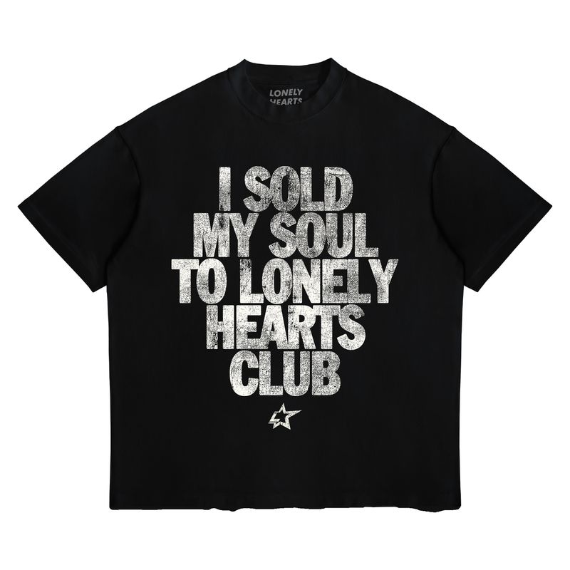 Lonely Hearts Club I Sold My Soul Black Cropped Premium T-Shirt
