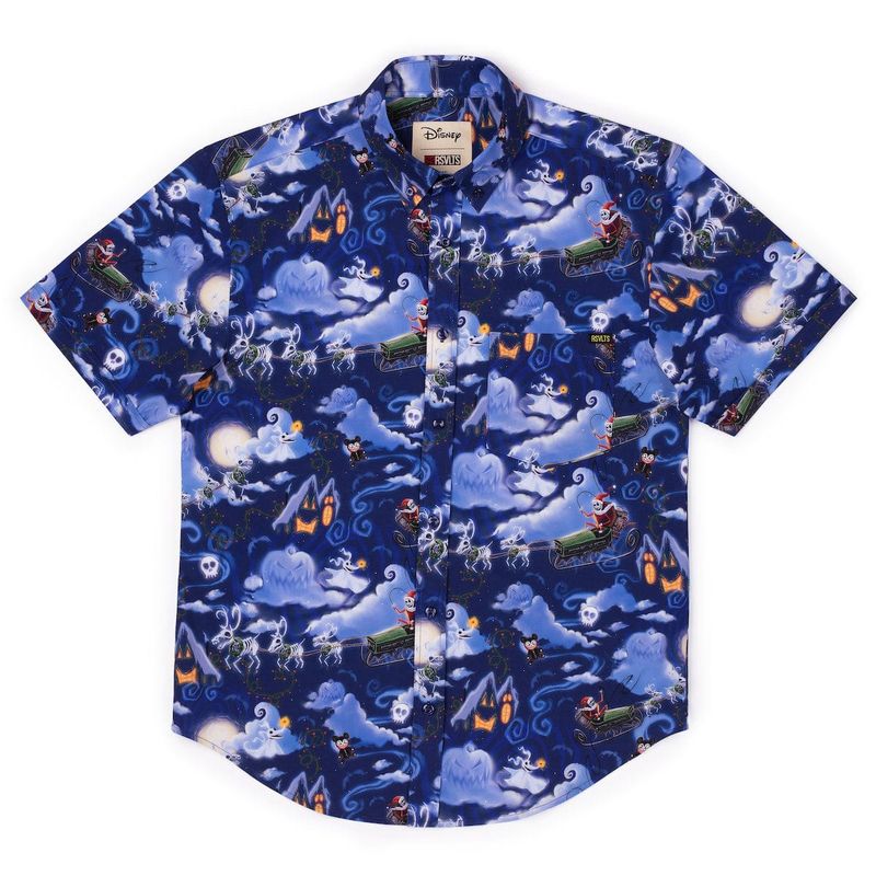 RSVLTS Disney Tim Burton's The Nightmare Before Christmas "Here Comes Sandy Claws" – KUNUFLEX Short Sleeve Shirt