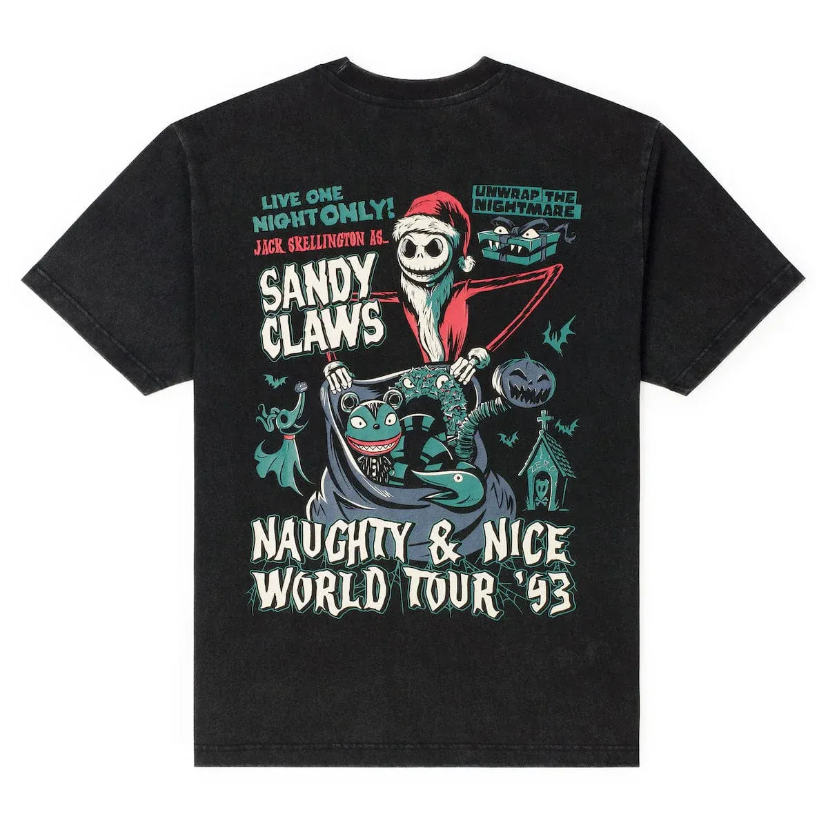 RSVLTS Disney Tim Burton's The Nightmare Before Christmas RSVLTS Disney Tim Burton's The Nightmare Before Christmas "Naughty & Nice World Tour ‘93" – Vintage Crewneck Tee