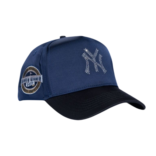 NY CRYSTALS NAVY SATIN/BLACK