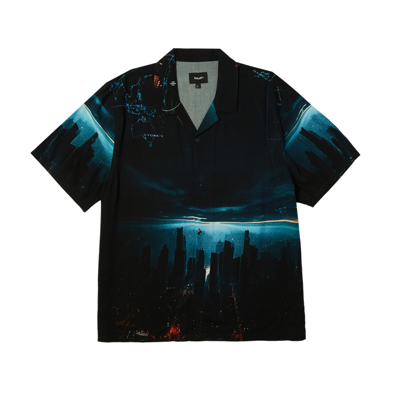GROUND CONTROL SS RESORT SHIRT - BLACK