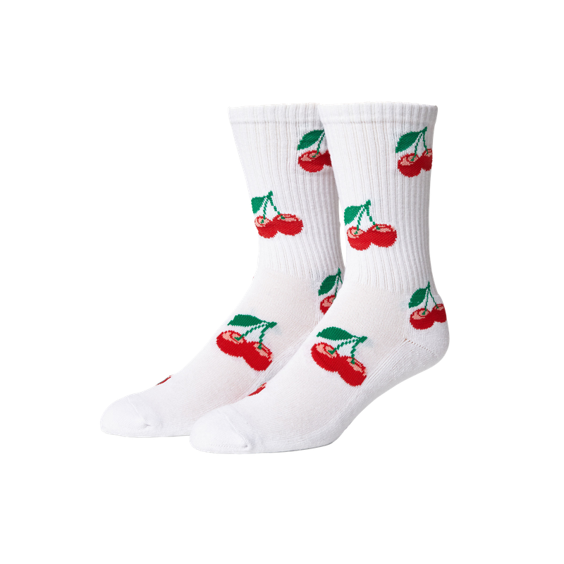 CHERRY BOMB CREW SOCK - WHITE