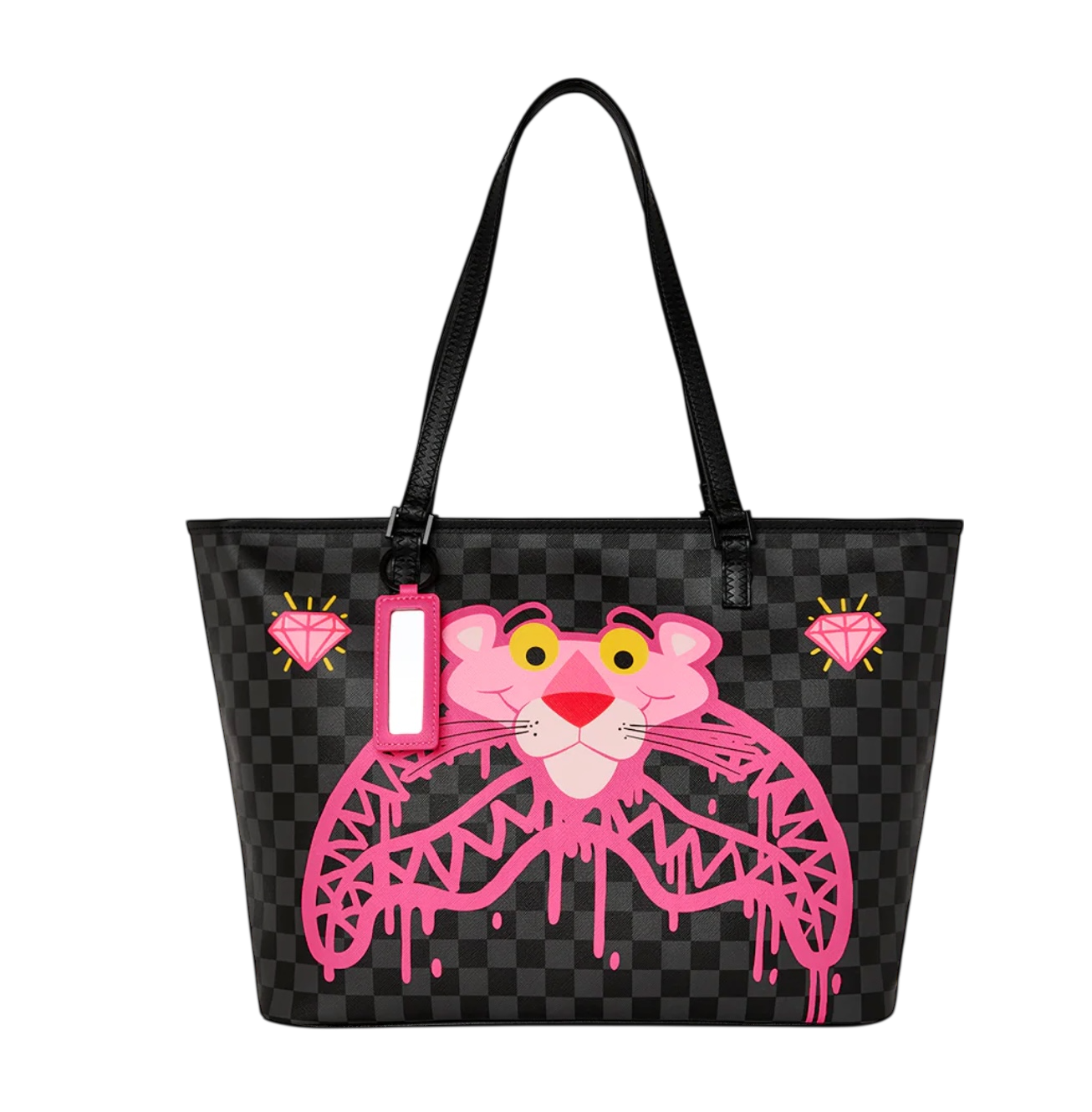 SPRAYGROUND PINK PANTHER DIAMOND SHARK TOTE