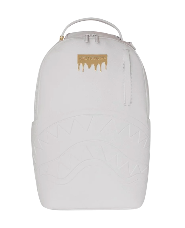 SPRAYGROUND GOLD BRICK LUXE WHITE DLXSV BACKPACK