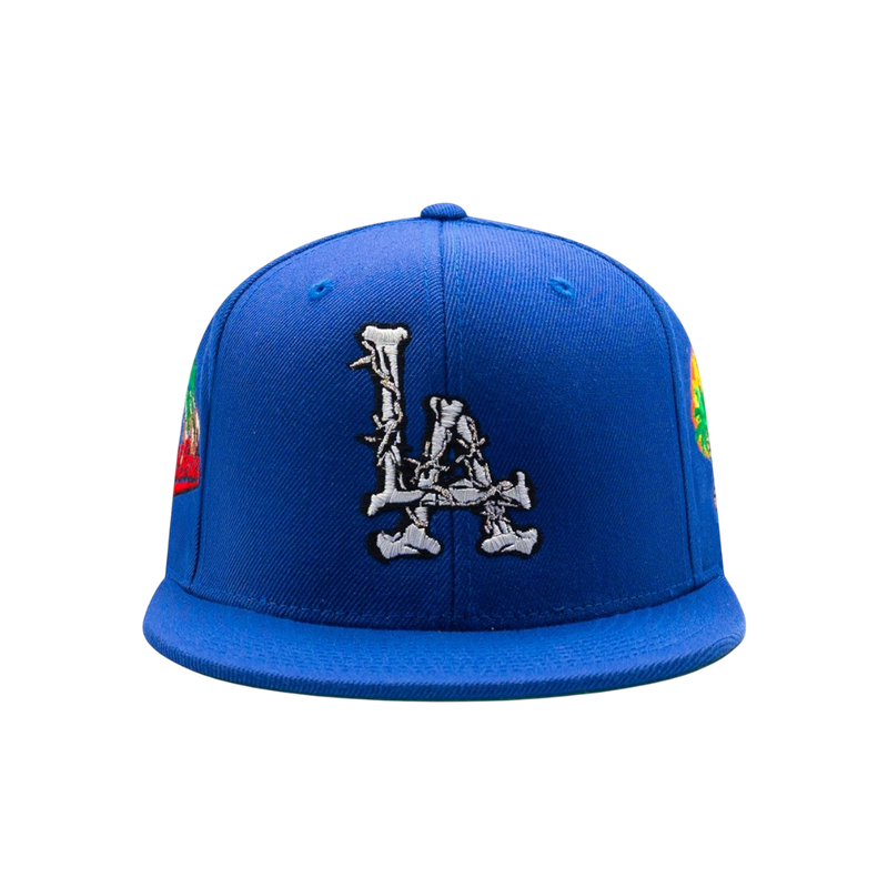LA Barbed Wire Snapback Hat (Blue)