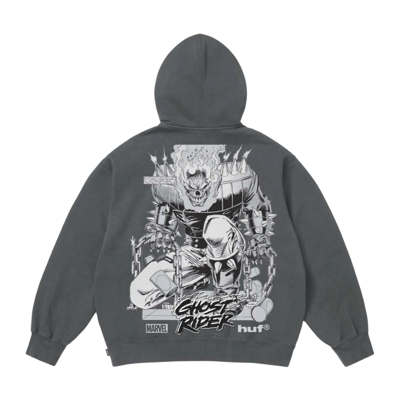 GHOST RIDER PO HOODIE - WASHED BLACK