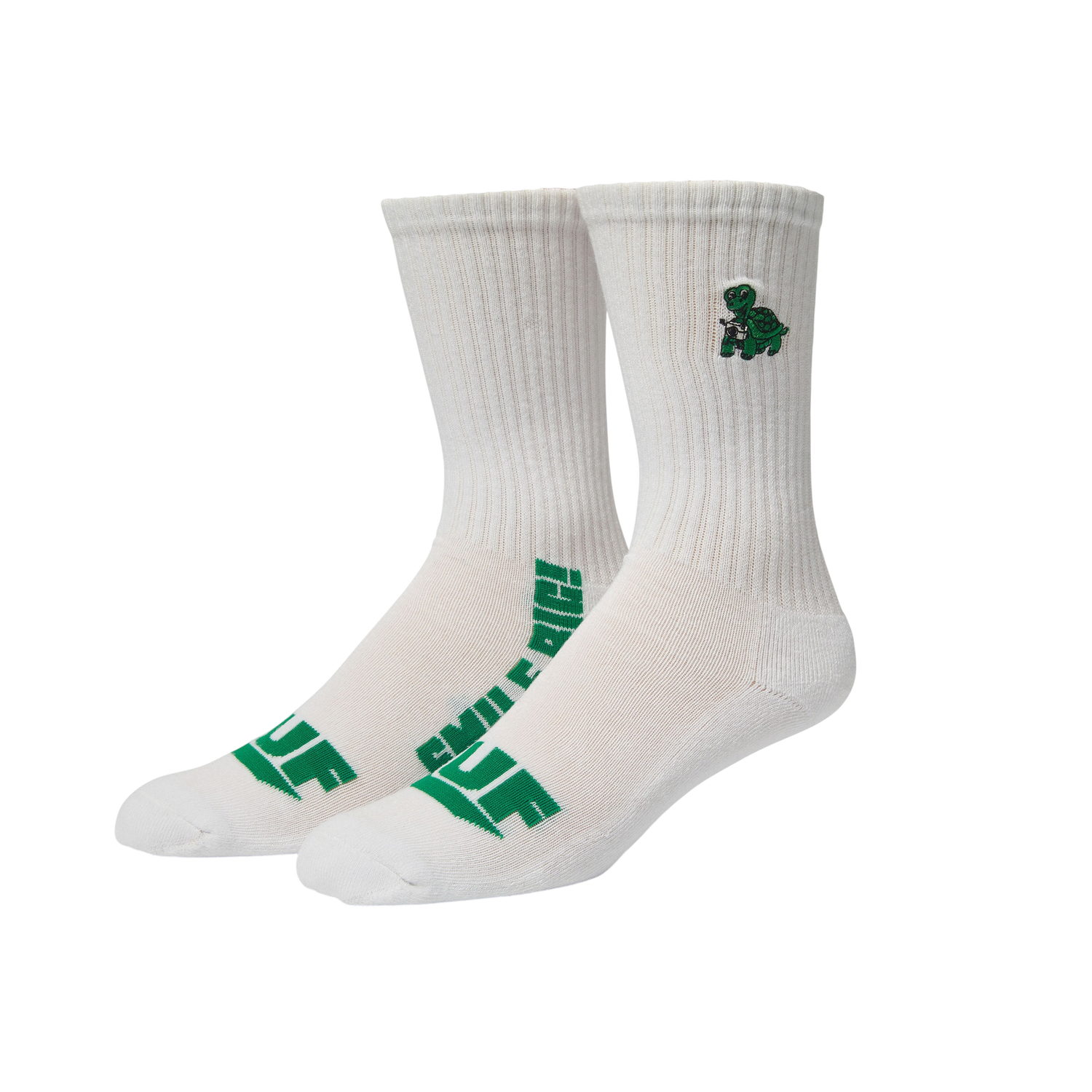 BIG SMILE CREW SOCK - WHITE BIG SMILE CREW SOCK - WHITE