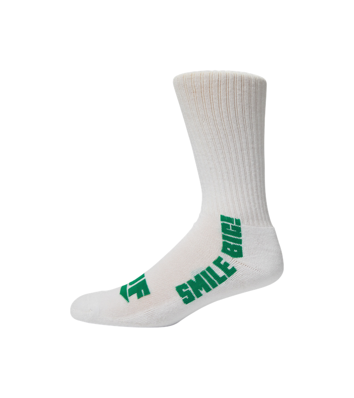 BIG SMILE CREW SOCK - WHITE