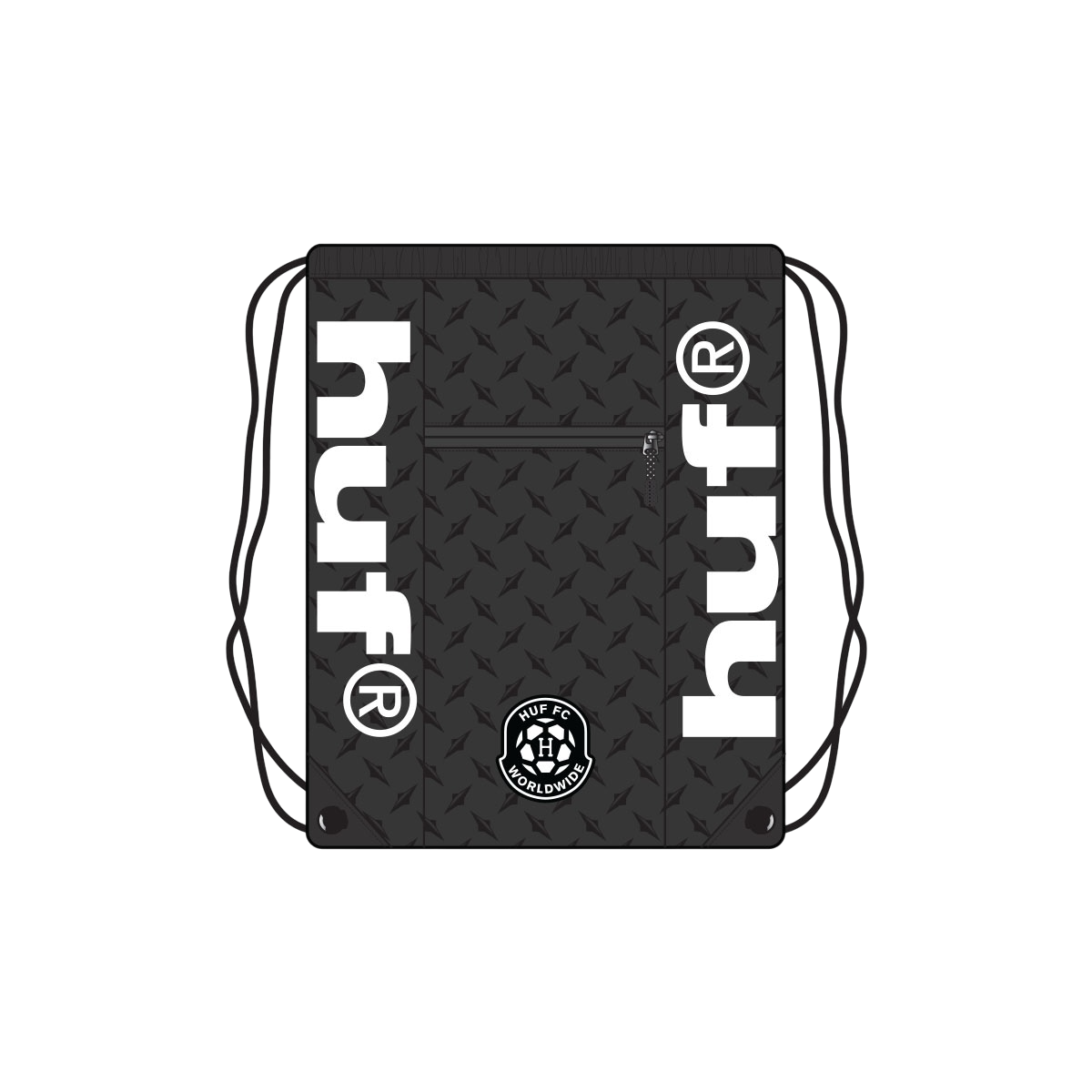 HUF FC CINCH BAG - BLACK HUF FC CINCH BAG - BLACK