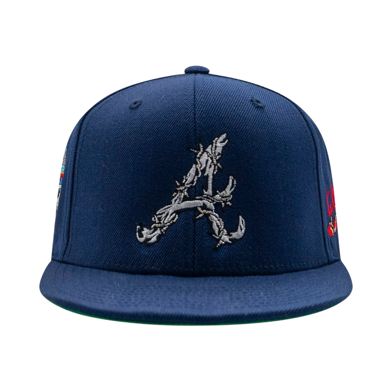 ATL Barbed Wire Snapback Hat (NAVY) ATL Barbed Wire Snapback Hat (NAVY)