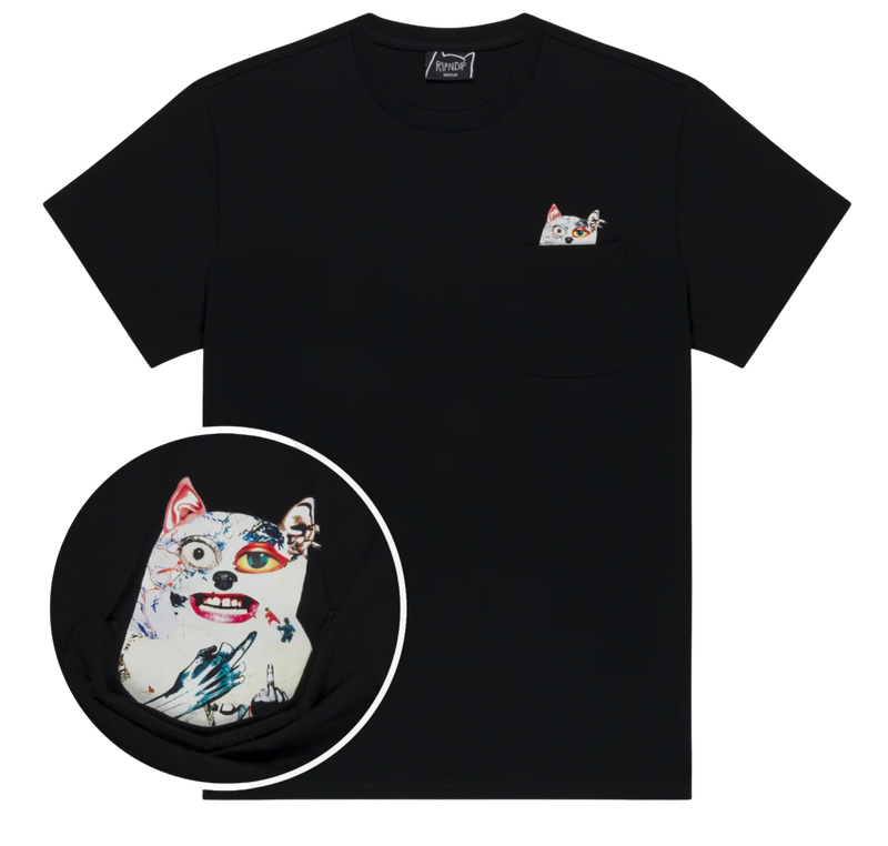 RIPNDIP LORD NERMAL COLLAGE POCKET TEE RIPNDIP LORD NERMAL COLLAGE POCKET TEE