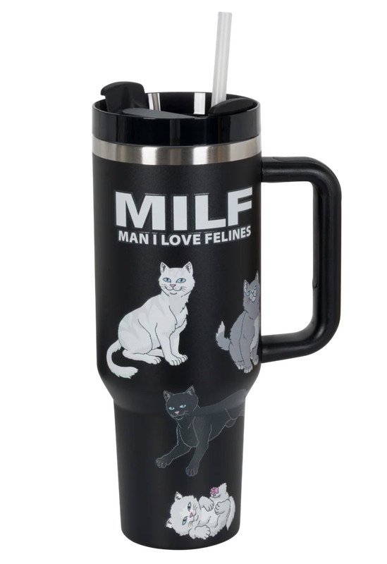 RIPNDIP MAN I LOVE FELINES BIG OL CUP TUMBLER RIPNDIP MAN I LOVE FELINES BIG OL CUP TUMBLER