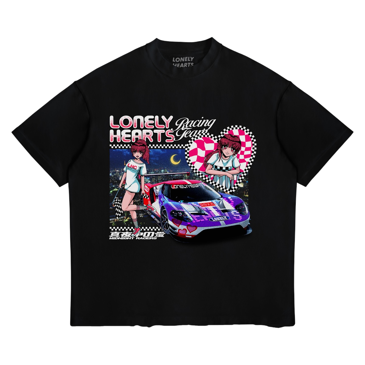 Lonely Hearts Club Midnight Racers Cropped Premium Tee
