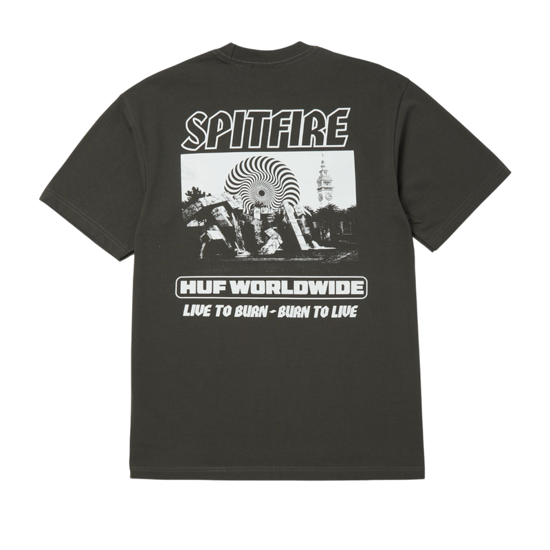 SPITFIRE BURN SS HEAVYWEIGHT TEE (WASHED BLACK)