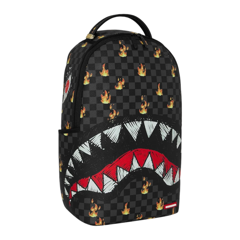 SPRAYGROUND SUPER HOT FIRE SHARKS IN PARIS BACKPACK SPRAYGROUND SUPER HOT FIRE SHARKS IN PARIS BACKPACK
