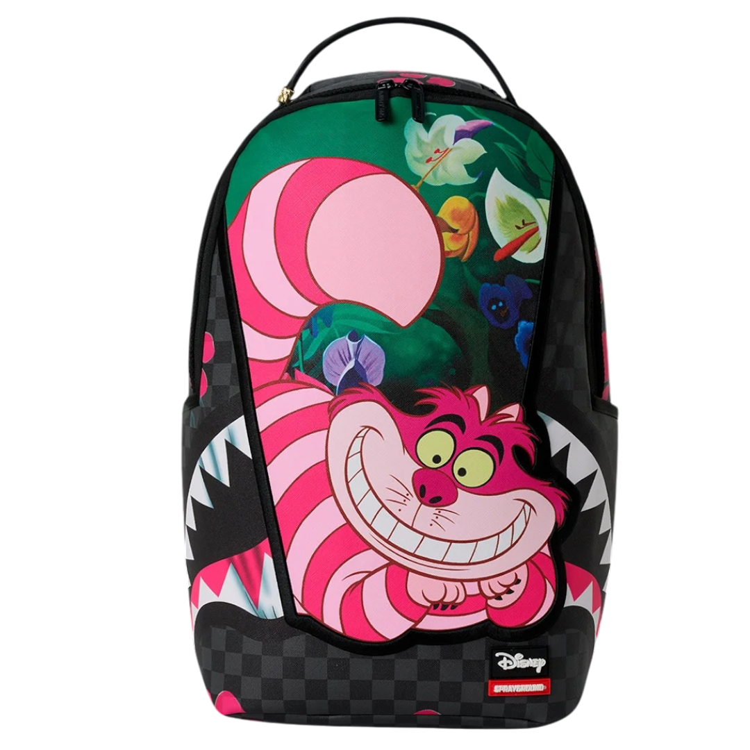 SPRAYGROUND DISNEY ALICE IN WONDERLAND CHESHIRE CAT MAD SHARK BACKPACK SPRAYGROUND DISNEY ALICE IN WONDERLAND CHESHIRE CAT MAD SHARK BACKPACK