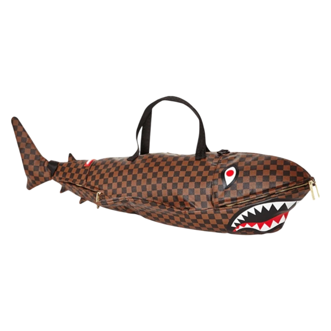 SPRAYGROUND SHARKS IN PARIS GRIN & GRIND SHARK DUFFLE SPRAYGROUND SHARKS IN PARIS GRIN & GRIND SHARK DUFFLE