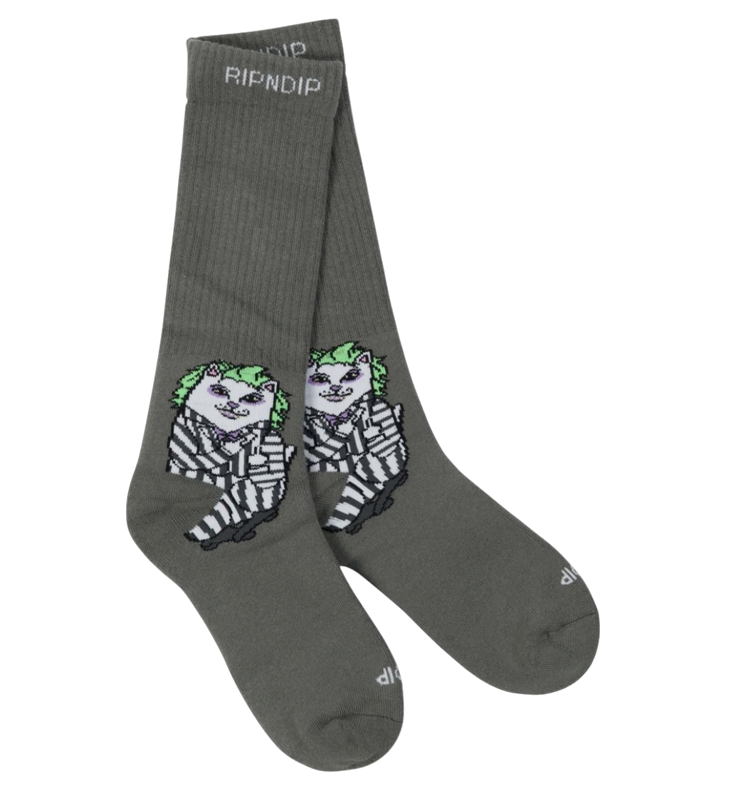 RIPNDIP BUG DRANK NERM SOCKS (CHARCOAL) RIPNDIP BUG DRANK NERM SOCKS (CHARCOAL)