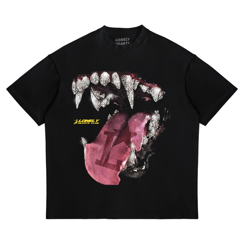 Lonely Hearts Club Fang Grillz Rhinestone Tee Lonely Hearts Club Fang Grillz Rhinestone Tee