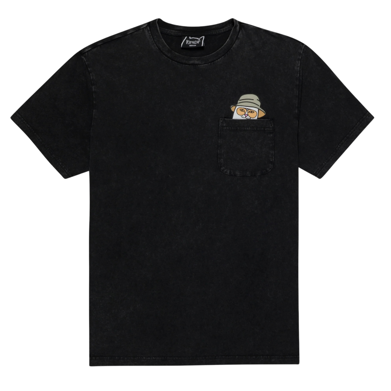 RIPNDIP NERMAL S THOMPSON POCKET TEE (BLACK MINERAL WASH) RIPNDIP NERMAL S THOMPSON POCKET TEE (BLACK MINERAL WASH)
